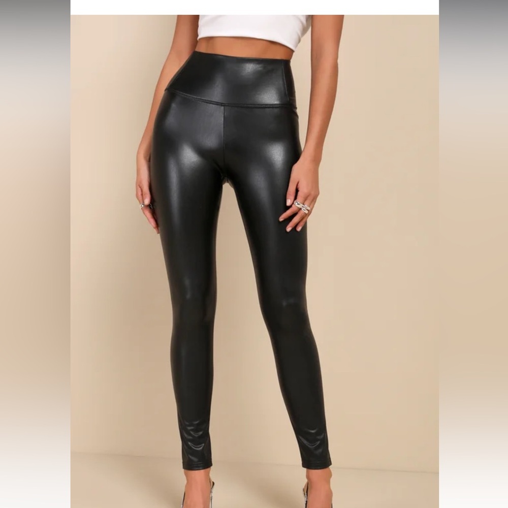 Vegan leather leggings